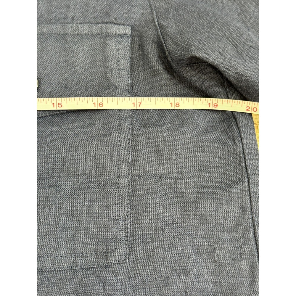 Outerknown Shirt Dress Women's XS Blue Linen Organic Cotton Crochet Long Sleeve - Picture 12 of 16